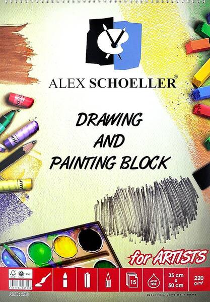 Alex Schoeller Artist Çizim Ve Resim Bloğu Spiralli 35X50 - 1