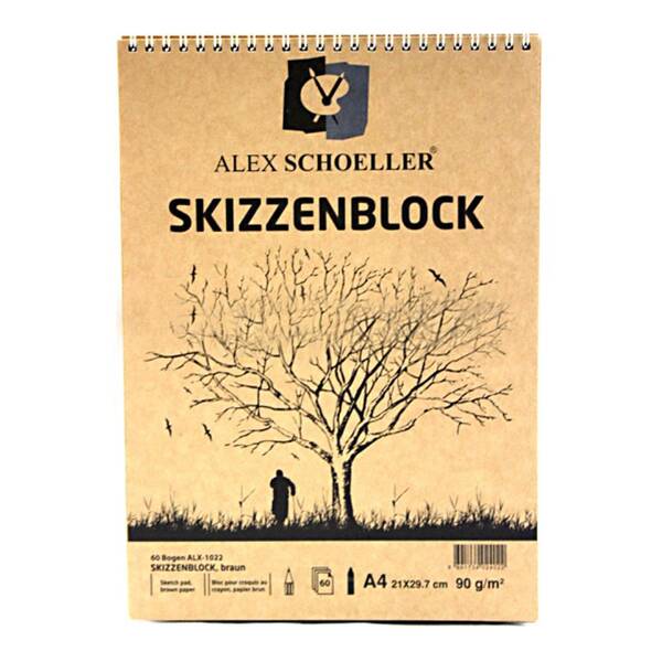 Alex Schoeller Kraft Spiralli A4 Blok 60 Yaprak Alx-1022