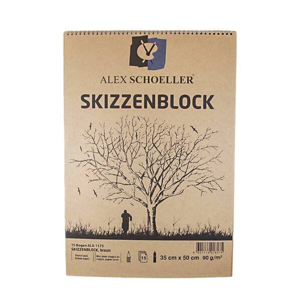 Alex Schoeller Kraft Spiralli Eskiz Blok 35X50 15 Yaprak Alz-1175 - 1