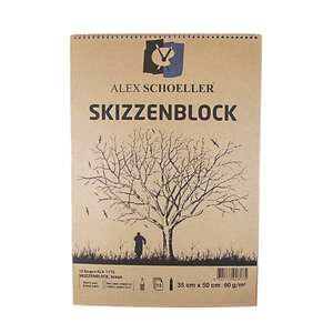 Alex Schoeller - Alex Schoeller Kraft Spiralli Eskiz Blok 35X50 15 Yaprak Alz-1175