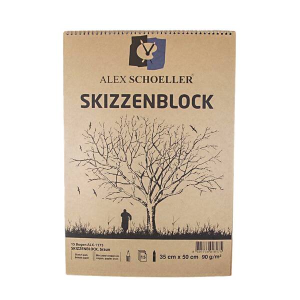 Alex Schoeller Kraft Spiralli Eskiz Blok 35X50 15 Yaprak Alz-1175