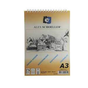Alex Schoeller - Alex Schoeller Spiralli Eskiz Blok 90Gr A3 60 Yaprak ALX 822