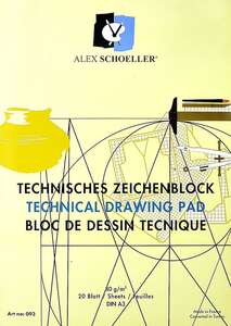 Alex Schoeller - Alex Schoeller Teknik Çizim Bloğu 80Gr A3 20 Yaprak