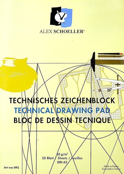 Alex Schoeller Teknik Çizim Bloğu 80Gr A3 20 Yaprak