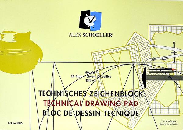 Alex Schoeller Teknik Çizim Bloğu 80Gr A3 20 Yaprak