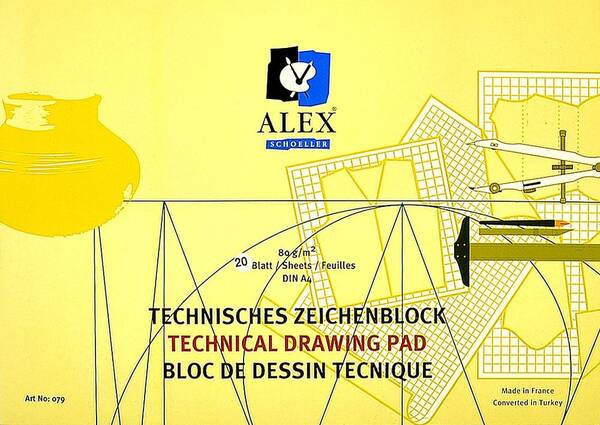 Alex Schoeller Bloknot A4 Teknik 80 Gr 20 Yaprak ALX 079 - 1