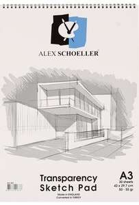 Alex Schoeller Eskiz Blok Aydinger Spiralli 55g 35x50cm 30 Yaprak ALX 1046 - Alex Schoeller