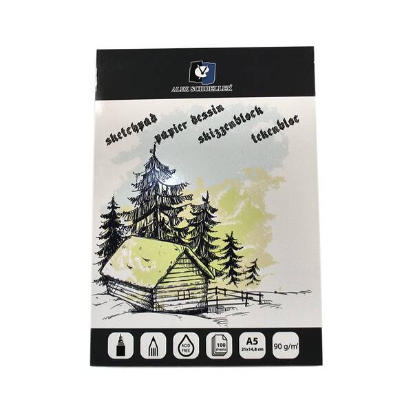 Alex Schoeller Spiralli Eskiz Blok Jumbo 95Gr A5 100 Yaprak Alx-0282 - 1