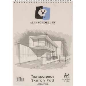 Alex Schoeller - Alex Schoeller Eskiz Blok Transparan Spiralli 50/55gr A4 30 Yaprak ALX 864