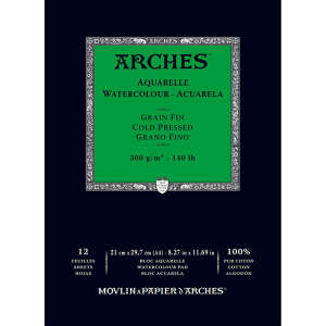 Arches Sulu Boya Defteri 300G A4 21X29,7 12 Sayfa Cold Pres - Arches