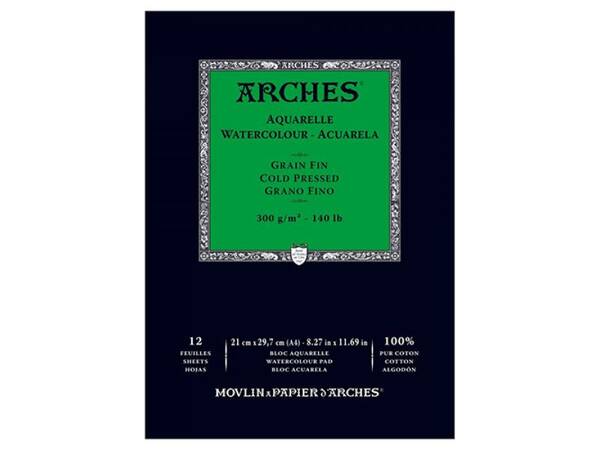 Arches Sulu Boya Defteri 300G A4 21X29,7 12 Sayfa Cold Pres