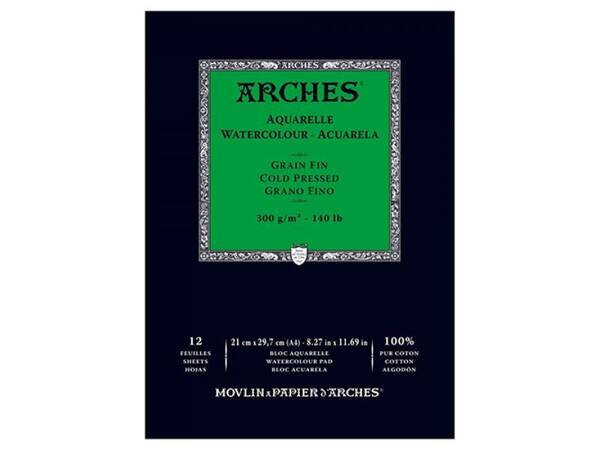 Arches Sulu Boya Defteri 300G A4 21X29,7 12 Sayfa Cold Pres - 1