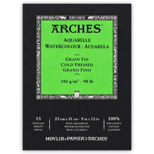 Arches Sulu Boya Defteri 185gr 23X31cm Cold Press Fine 15 Yaprak - Arches