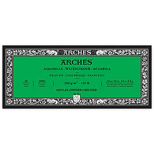 Arches Sulu Boya Defteri 300gr 10X25cm Cold Press Fine 20 Yaprak - Arches
