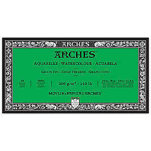 Arches Sulu Boya Defteri 300gr 15X30cm Cold Press Fine 20 Yaprak - Arches