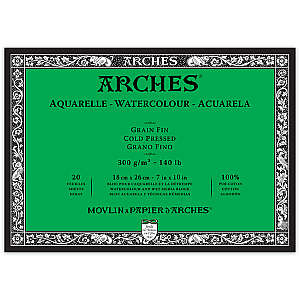 Arches Sulu Boya Defteri 300gr 18X26cm Cold Press Fine 20 Yaprak - Arches