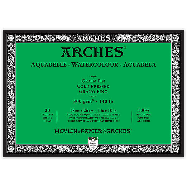 Arches Sulu Boya Defteri 300gr 18X26cm Cold Press Fine 20 Yaprak - 1