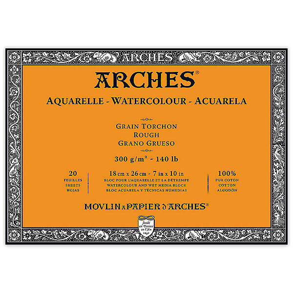 Arches Sulu Boya Defteri 300gr 18X26cm Rough 20 Yaprak - 1