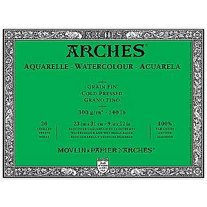 Arches Sulu Boya Defteri 300gr 23X31cm Cold Press Fine 20 Yaprak - Arches