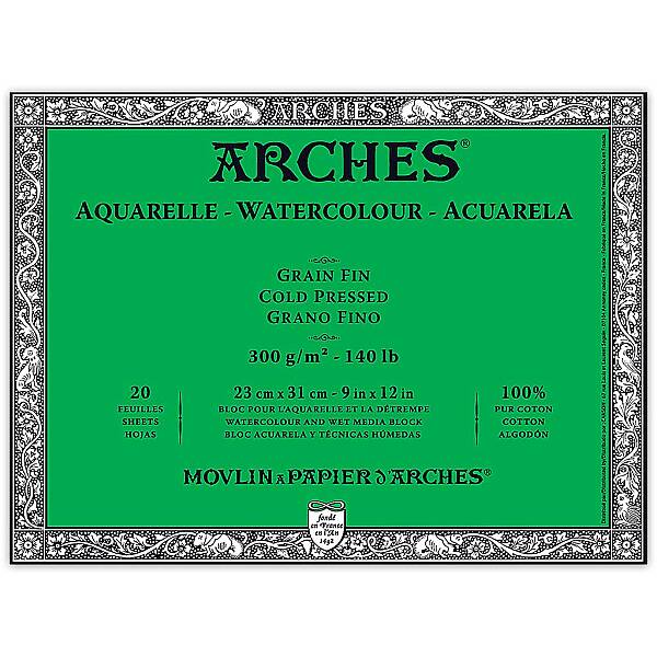 Arches Sulu Boya Defteri 300gr 23X31cm Cold Press Fine 20 Yaprak - 1