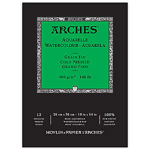 Arches Sulu Boya Defteri 300gr 26X36cm Cold Press Fine 12 Yaprak - Arches