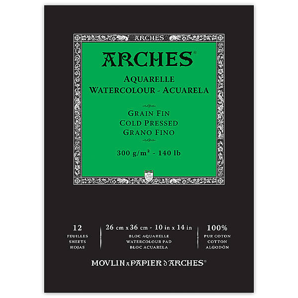 Arches Sulu Boya Defteri 300gr 26X36cm Cold Press Fine 12 Yaprak - 1
