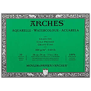 Arches Sulu Boya Defteri 300gr 26X36cm Cold Press Fine 20 Yaprak - Arches
