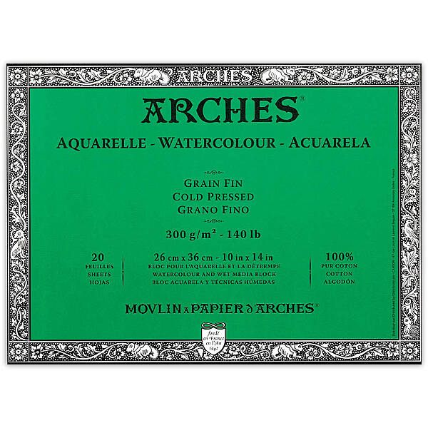 Arches Sulu Boya Defteri 300gr 26X36cm Cold Press Fine 20 Yaprak - 1