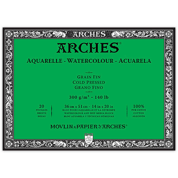 Arches Sulu Boya Defteri 300gr 36X51cm Cold Press Fine 20 Yaprak - 1