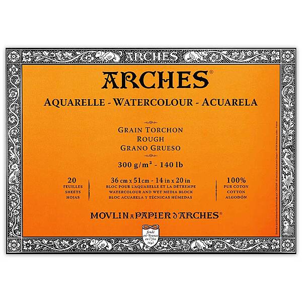 Arches Sulu Boya Defteri 300gr 36X51cm Rough 20 Yaprak - 1
