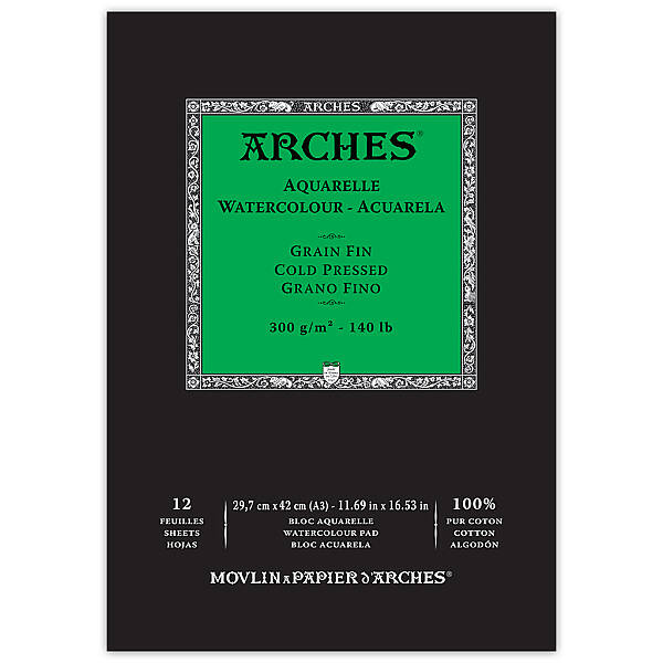 Arches Sulu Boya Defteri 300gr A3 Cold Press Fine 12 Yaprak - 1