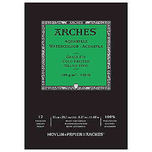 Arches Sulu Boya Defteri 300gr A4 Cold Press Fine 12 Yaprak - Arches