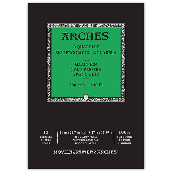Arches Sulu Boya Defteri 300gr A4 Cold Press Fine 12 Yaprak - 1