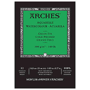 Arches Sulu Boya Defteri 300gr A5 Cold Press Fine 12 Yaprak - Arches