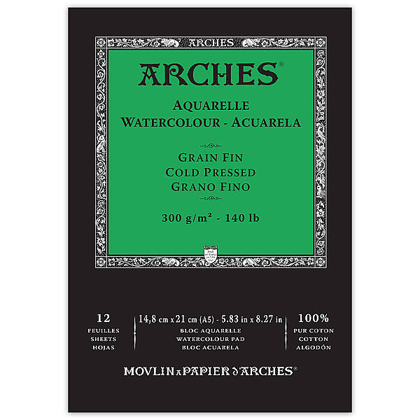 Arches Sulu Boya Defteri 300gr A5 Cold Press Fine 12 Yaprak - 1
