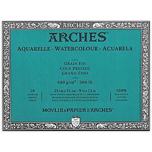 Arches Sulu Boya Defteri 640gr 23X31cm Cold Press Fine 10 Yaprak - Arches