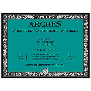 Arches Sulu Boya Defteri 640gr 26X36cm Cold Press Fine 10 Yaprak - Arches