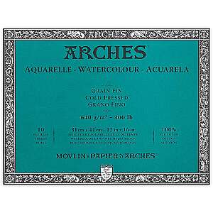 Arches Sulu Boya Defteri 640gr 31X41cm Cold Press Fine 10 Yaprak - Arches