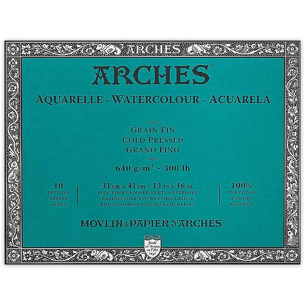 Arches Sulu Boya Defteri 640gr 31X41cm Cold Press Fine 10 Yaprak - 1
