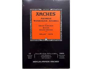 Arches Sulu Boya Defteri 300G A4 21X29,7 12 Sayfa Torchon Rough - Arches
