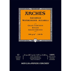 Arches Sulu Boya Defteri 300G A4 21X29,7 12 Sayfa Torchon Rough - Arches