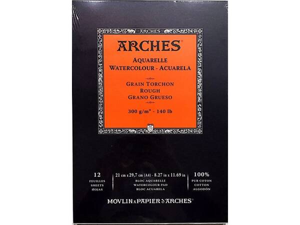 Arches Sulu Boya Defteri 300G A4 21X29,7 12 Sayfa Torchon Rough