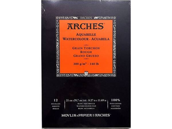 Arches Sulu Boya Defteri 300G A4 21X29,7 12 Sayfa Torchon Rough - 1