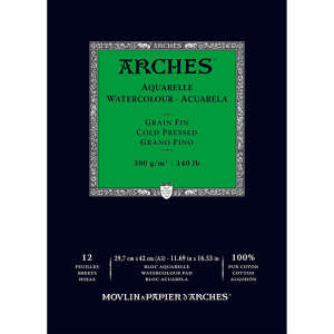 Arches Sulu Boya Defteri 300G A3 29,7X42 12 Sayfa Cold Pres - Arches