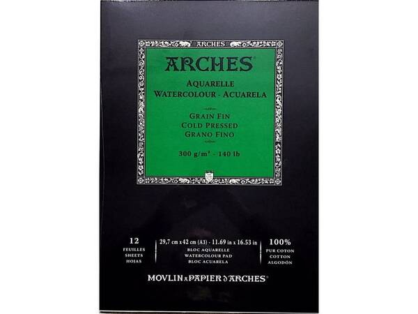 Arches Sulu Boya Defteri 300G A3 29,7X42 12 Sayfa Cold Pres - 1