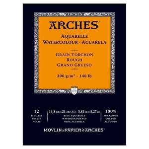 Arches - Arches Sulu Boya Kağıdı Blok Kalın Doku 300 g A5 12 Yaprak