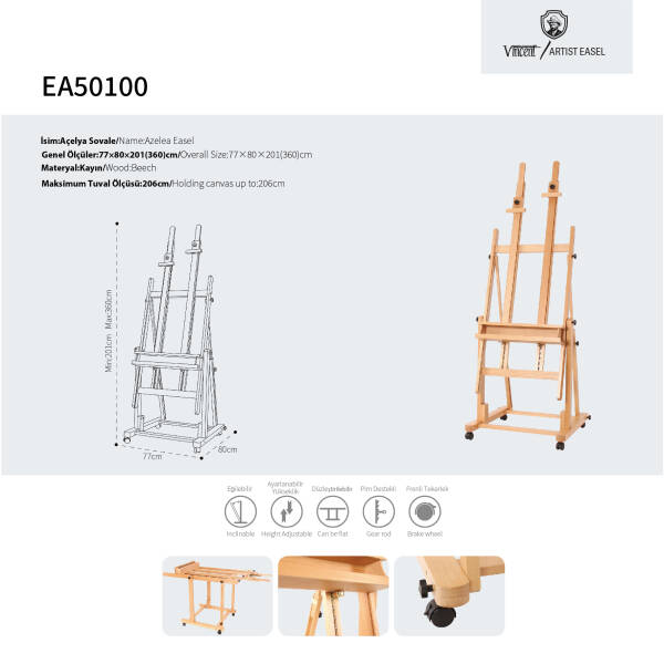 AZALEA/AÇELYA EA50100 STUDIO EASEL - 3