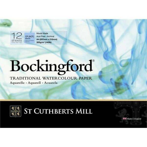 St Cuthberts Mill Bockingford Sulu Boya Defteri 300g/m² 297x210mm (A4) Dokusuz Beyaz - 1