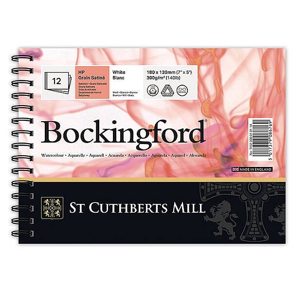 Bockingford Sulu Boya Defteri 300gr 13X18cm HP Satin 12 Yaprak Spiralli - 1
