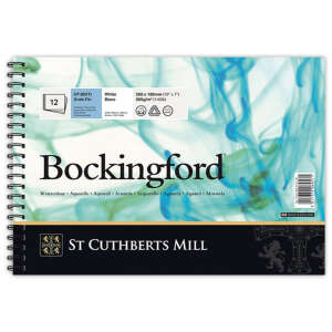 Bockingford Sulu Boya Defteri 300gr 18X26cm CP Fine 12 Yaprak Spiralli - St Cuthberts Mill
